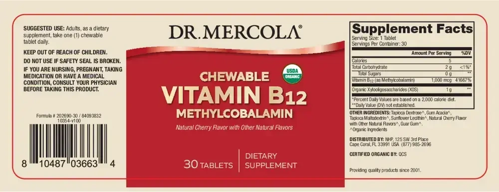 Product image for Vitamin B12 Chewable.