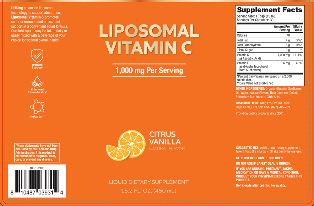 Product image for Liposomal Vitamin C 1000mg.