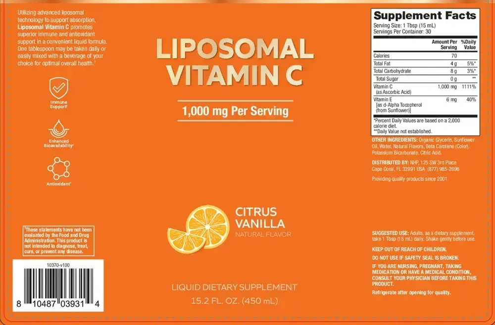 Product image for Liposomal Vitamin C 1000mg.