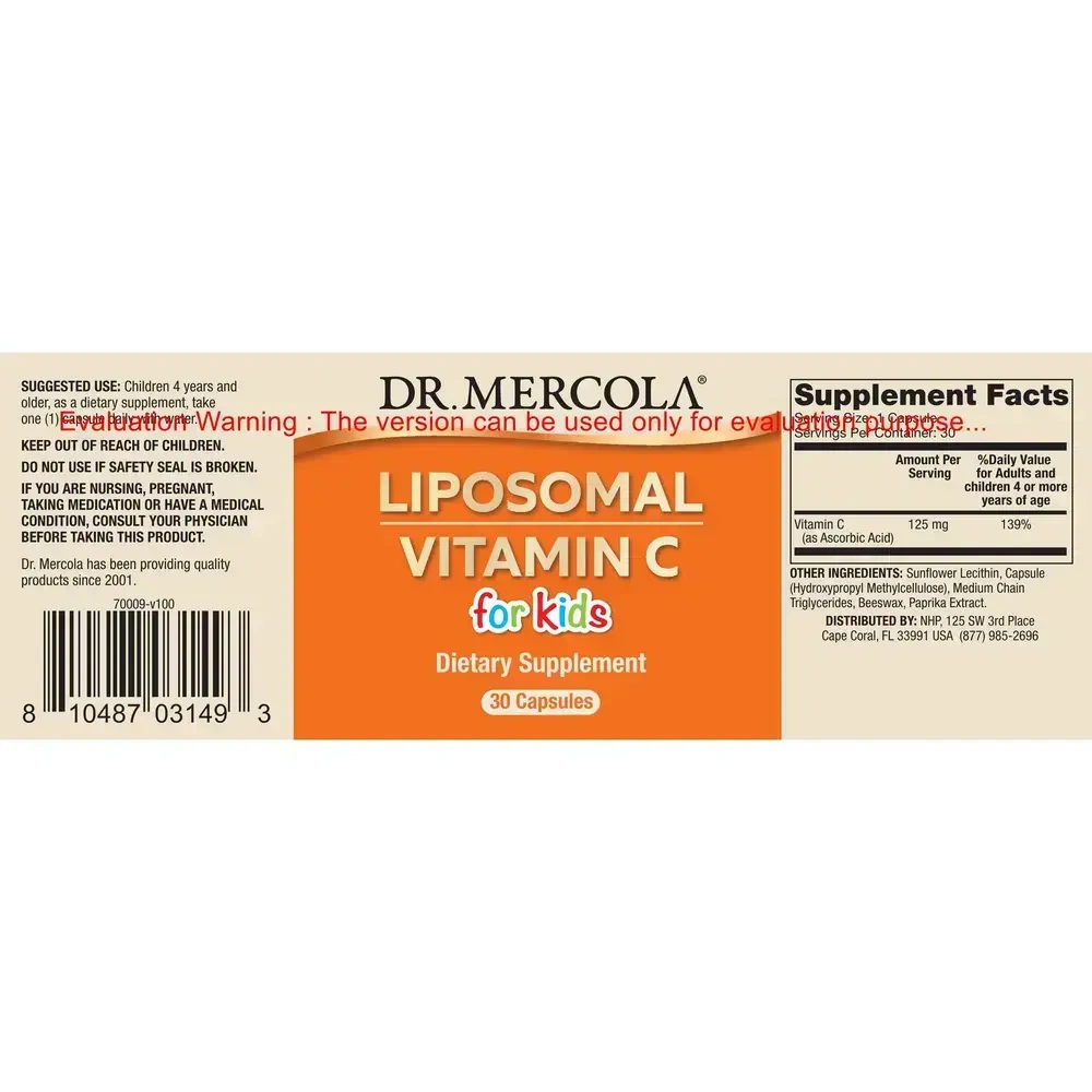 Product image for Liposomal Vitamin C for Kids.