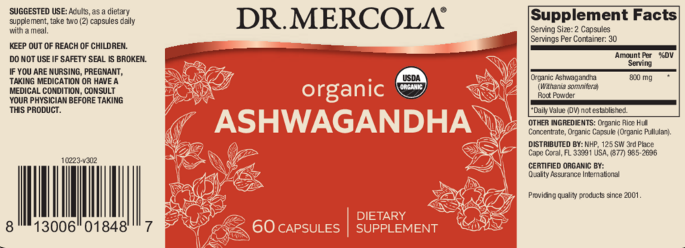 Product image for Organic Ashwagandha.