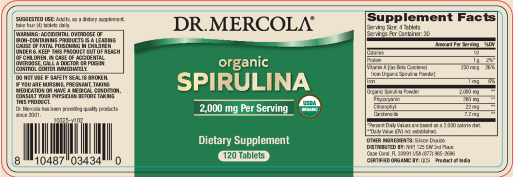 Product image for Organic Spirulina.