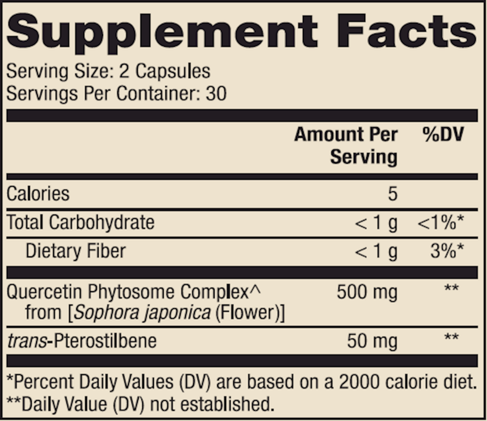 Product image for Quercetin and Pterostilbene Advanced.