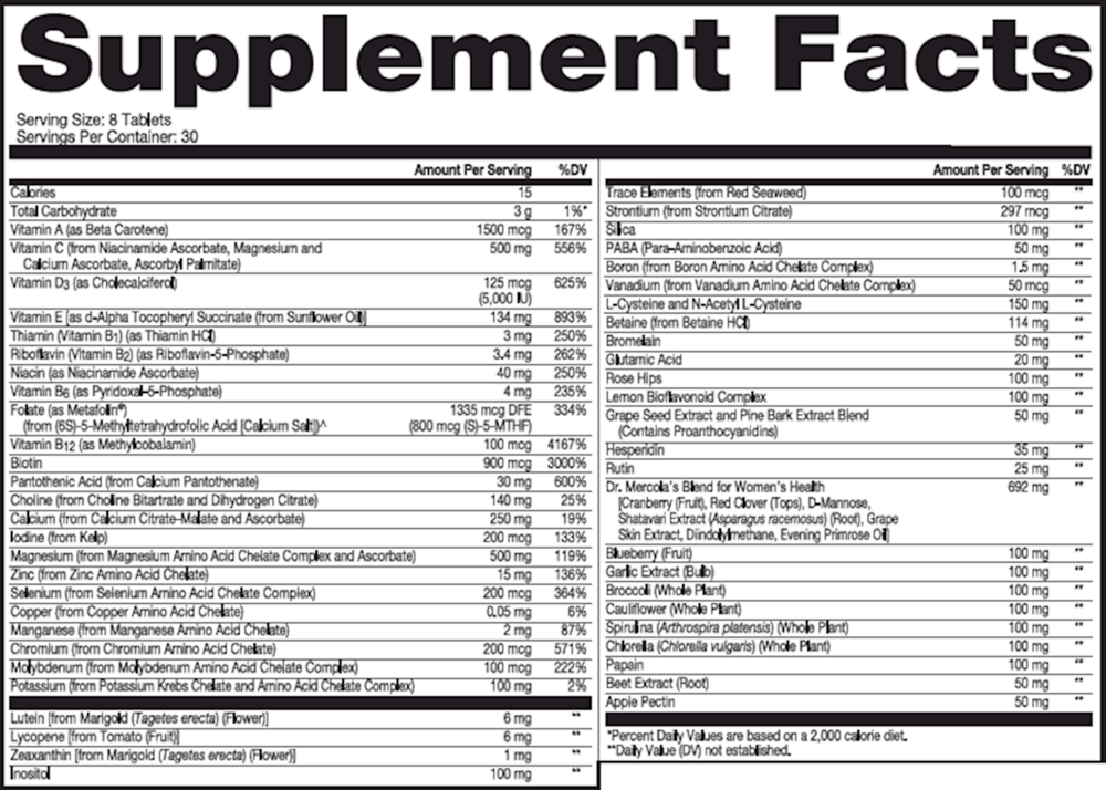 Product image for Whole Food Multivitamin Plus.
