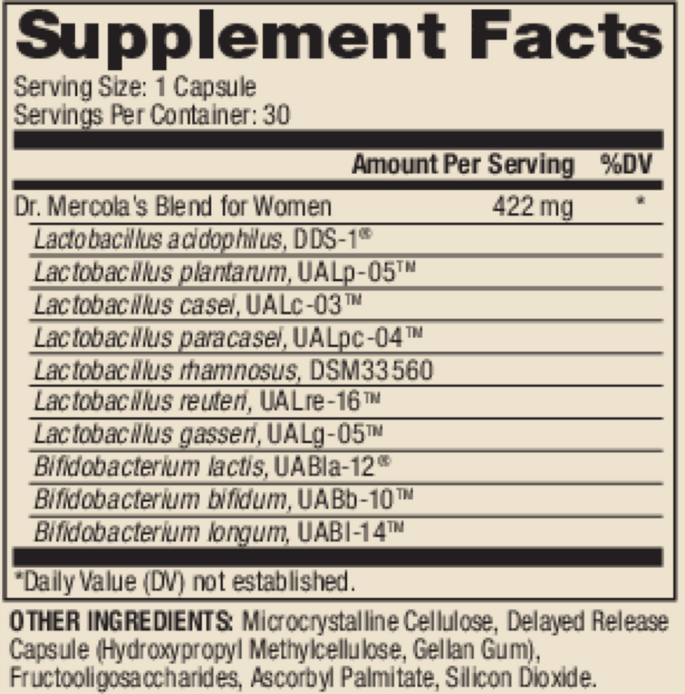 Product image for Complete Probiotics for Women.