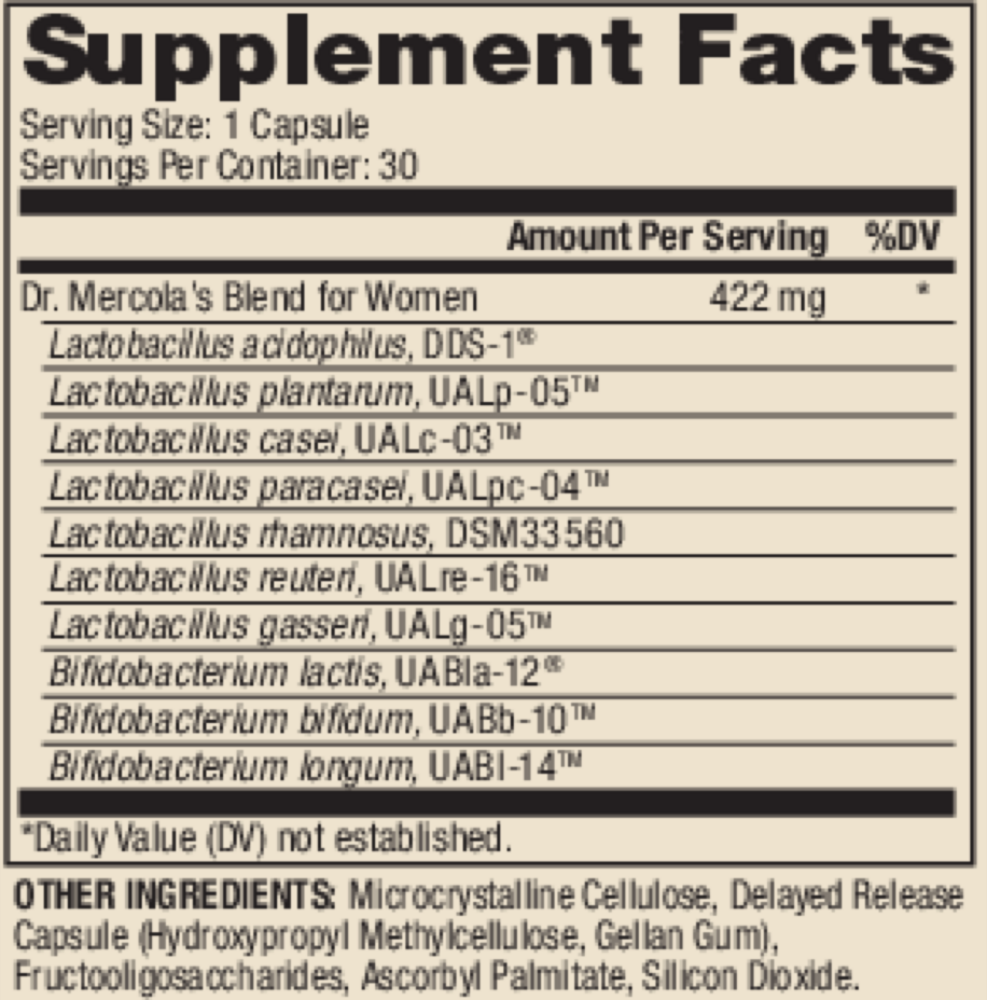 Product image for Complete Probiotics for Women.