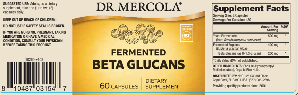 Product image for Fermented Beta Glucans.