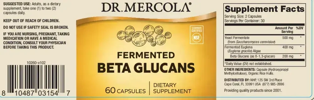 Product image for Fermented Beta Glucans.