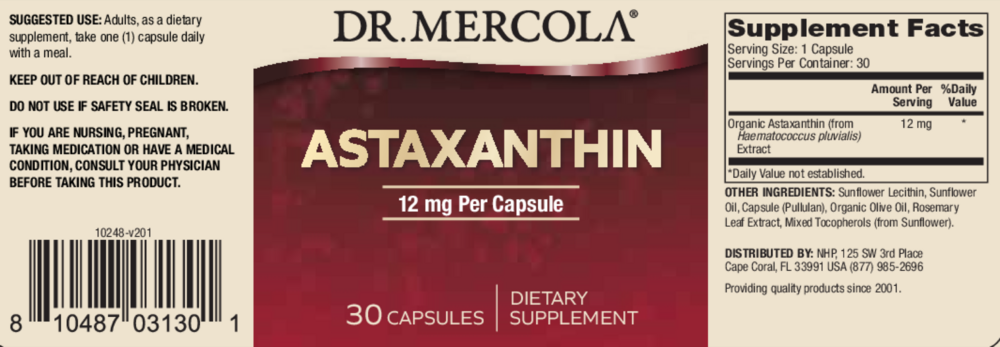 Product image for Astaxanthin 12mg.