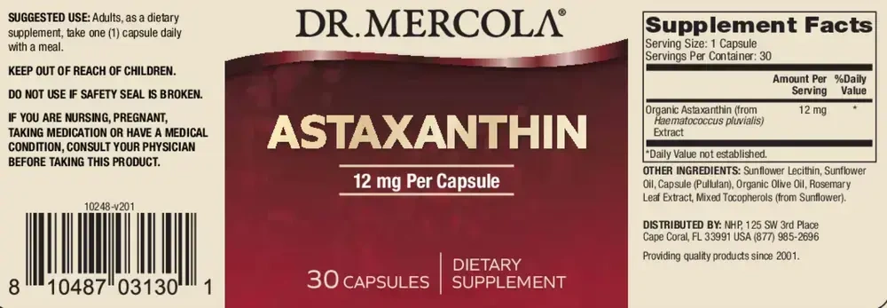 Product image for Astaxanthin 12mg.