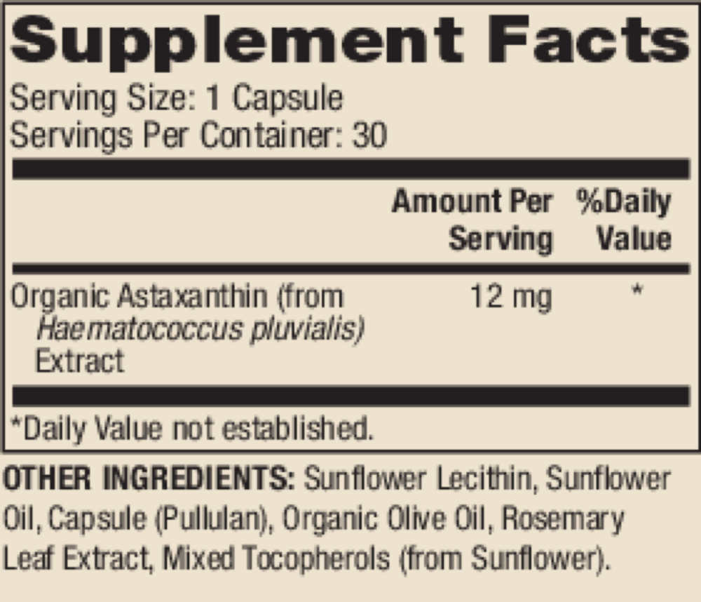 Product image for Astaxanthin 12mg.