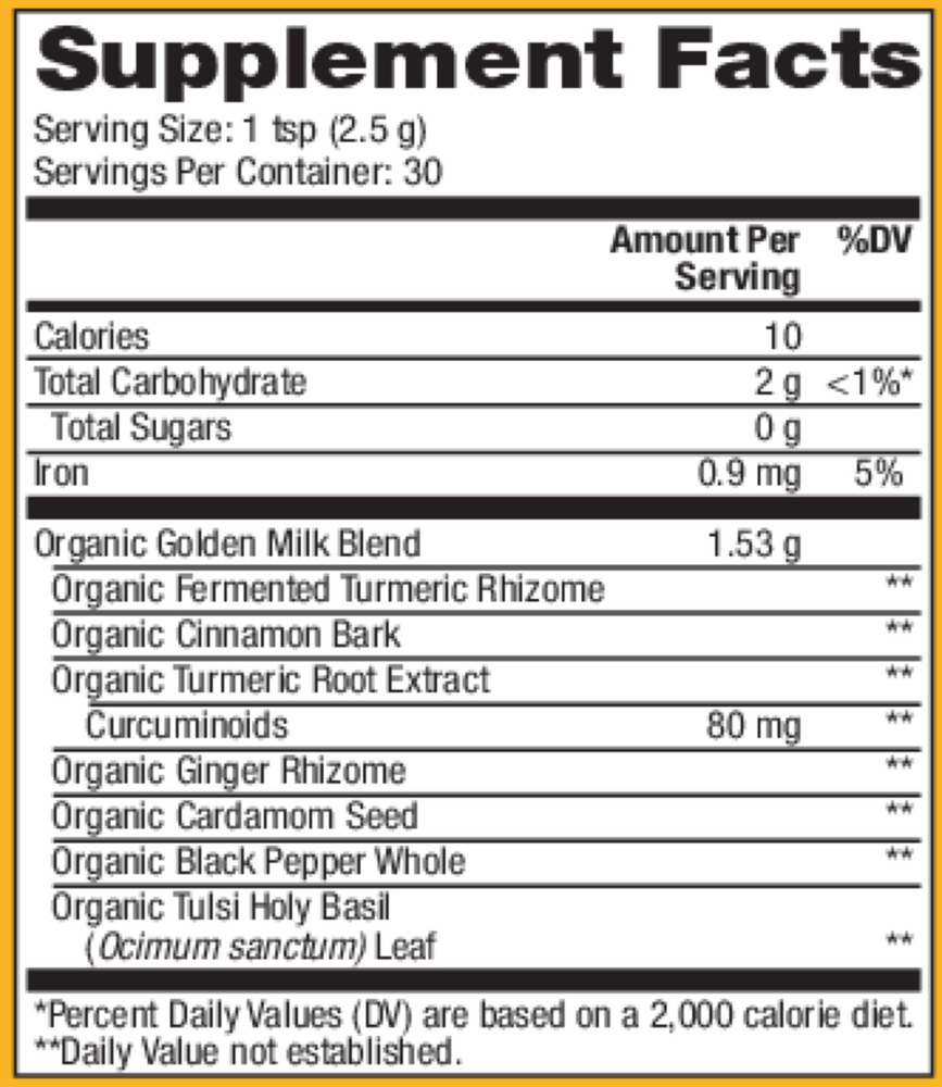Product image for Solspring Organic Golden Milk.