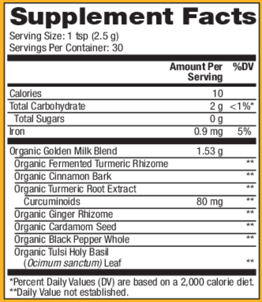 Product image for Solspring Organic Golden Milk.
