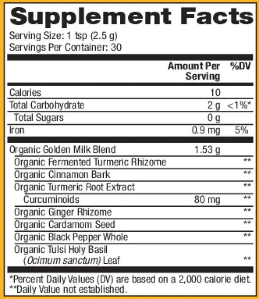 Product image for Solspring Organic Golden Milk.