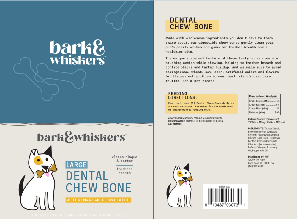 Product image for Dog Dental Chew Bones Large.