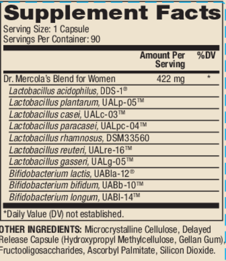 Product image for Complete Probiotics for Women.