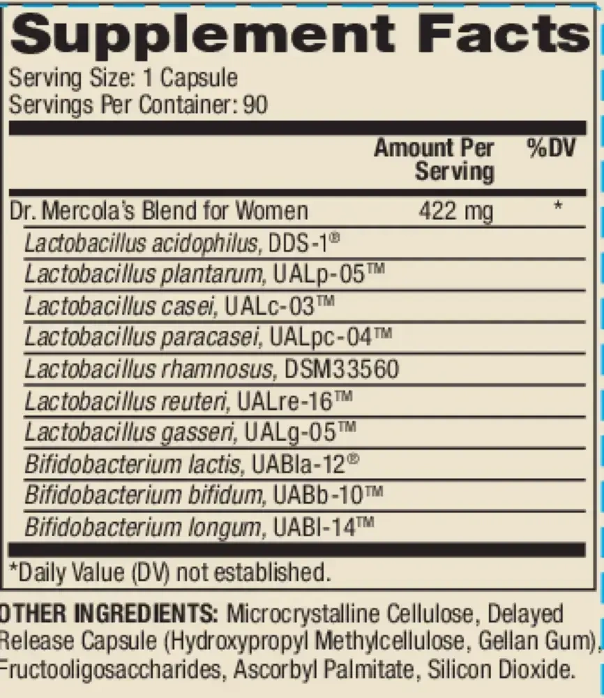 Product image for Complete Probiotics for Women.