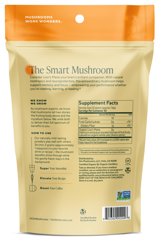 Product image for Lion's Mane Mushroom Superfood Powder.