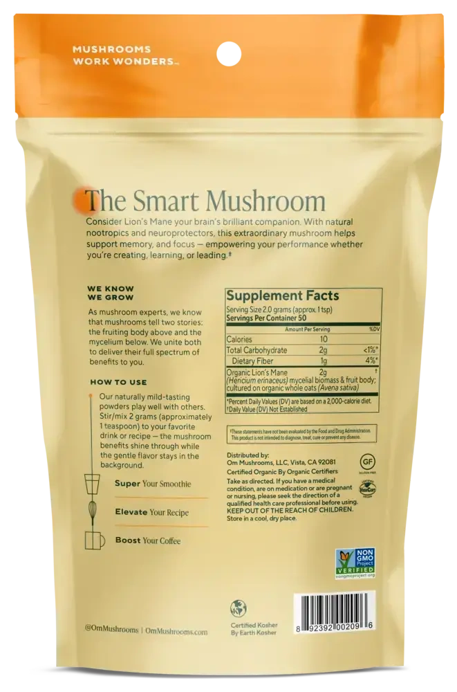 Product image for Lion's Mane Mushroom Superfood Powder.