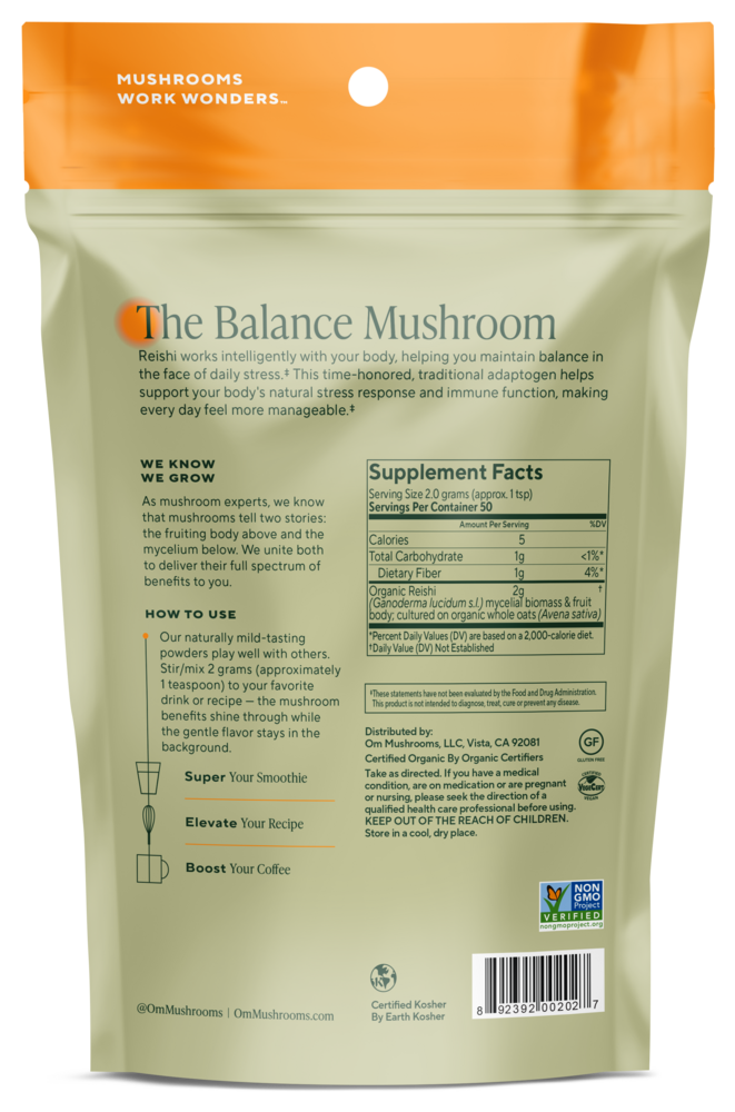 Product image for Reishi Mushroom Superfood Powder.
