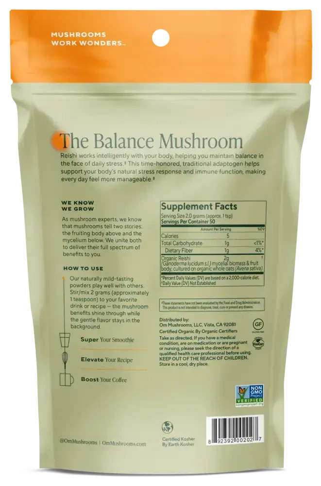 Product image for Reishi Mushroom Superfood Powder.