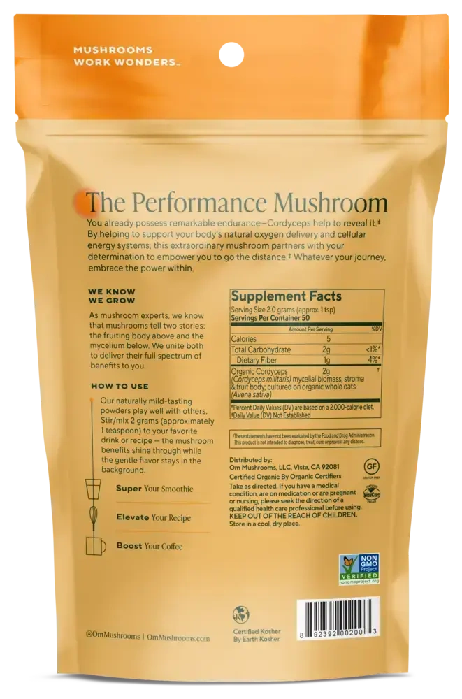 Product image for Cordyceps Mushroom Superfood Powder.