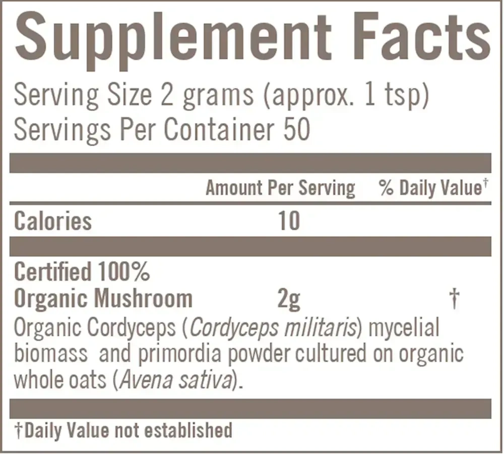 Product image for Cordyceps Mushroom Superfood Powder.