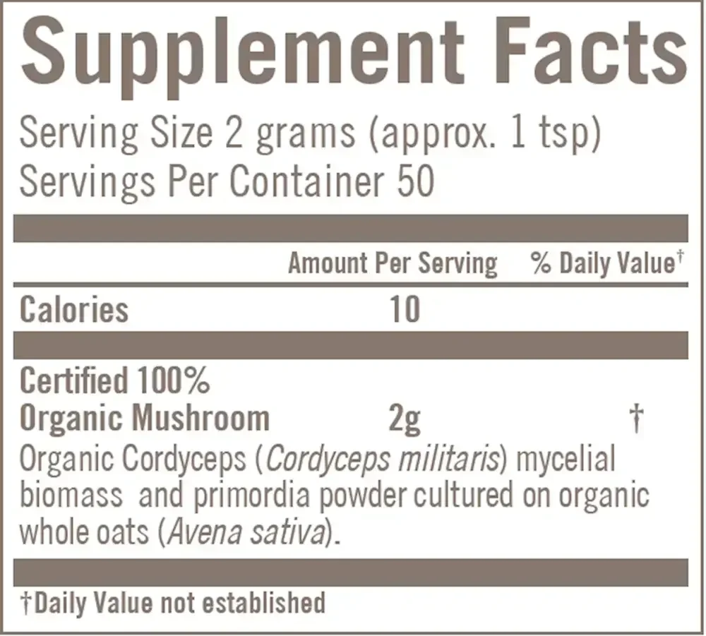Product image for Cordyceps Mushroom Superfood Powder.
