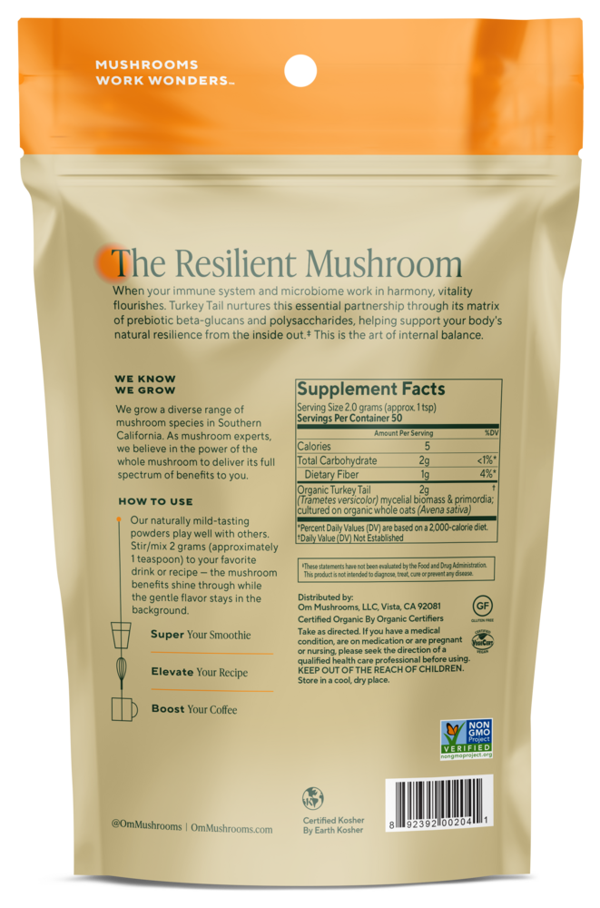 Product image for Turkey Tail Mushroom Superfood Powder.