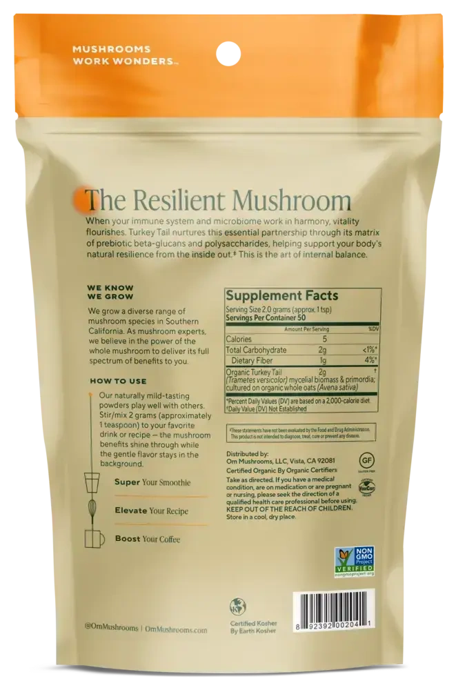 Product image for Turkey Tail Mushroom Superfood Powder.