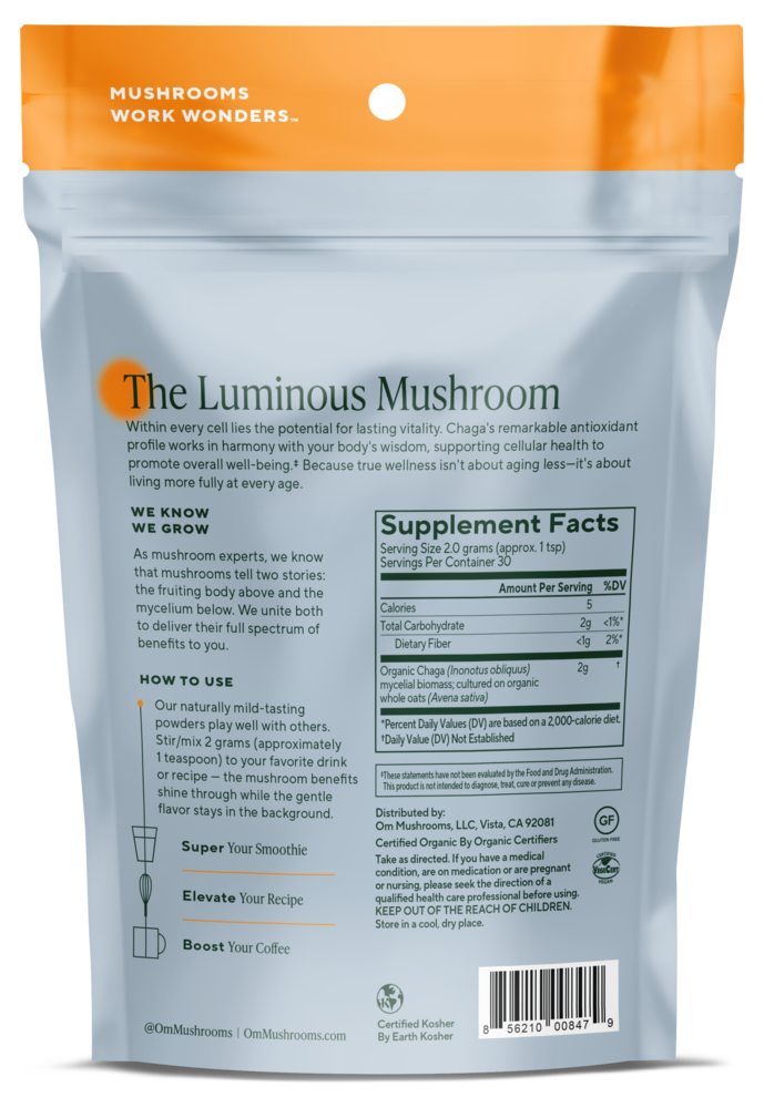 Product image for Chaga Mushroom Superfood Powder.