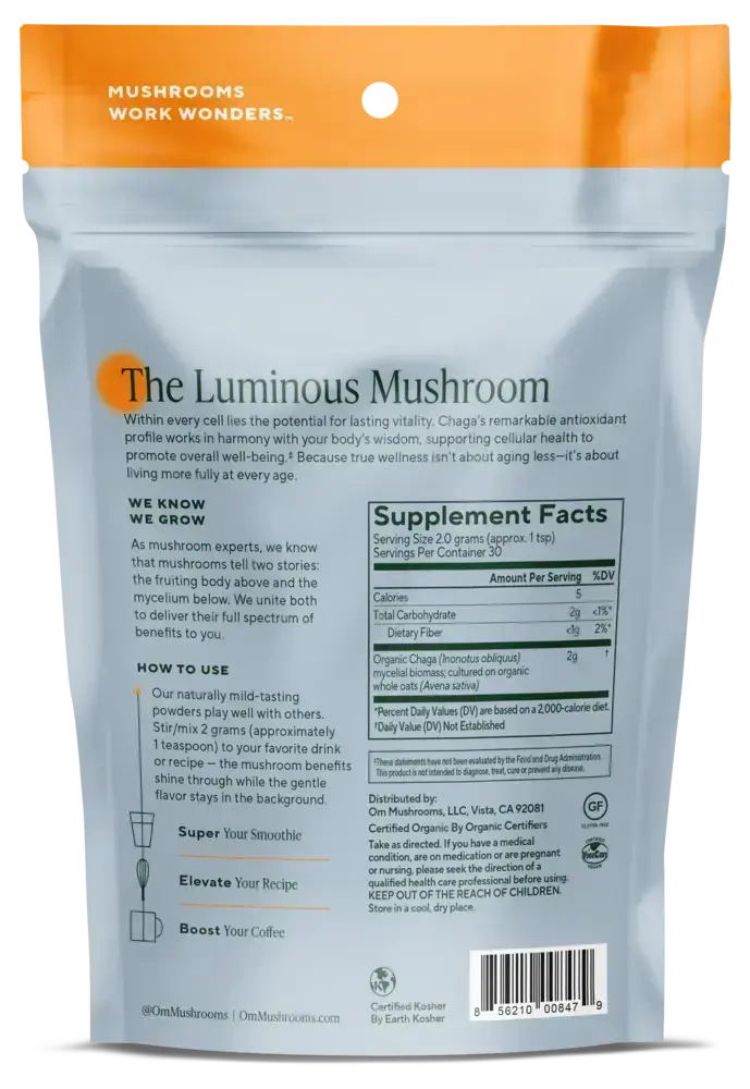 Product image for Chaga Mushroom Superfood Powder.
