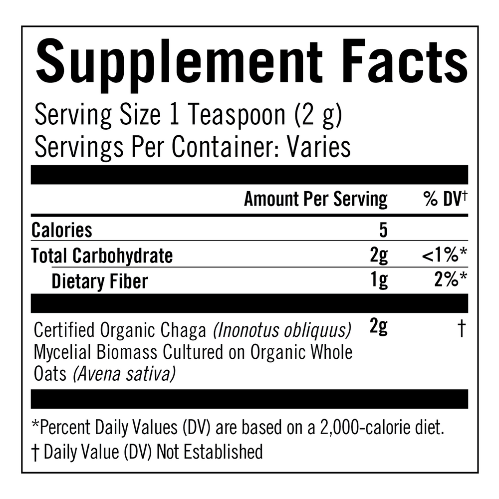 Product image for Chaga Mushroom Superfood Powder.