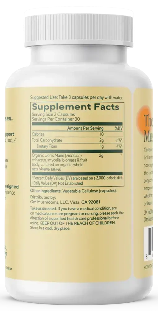 Product image for Lion's Mane Mushroom Superfood Capsules.