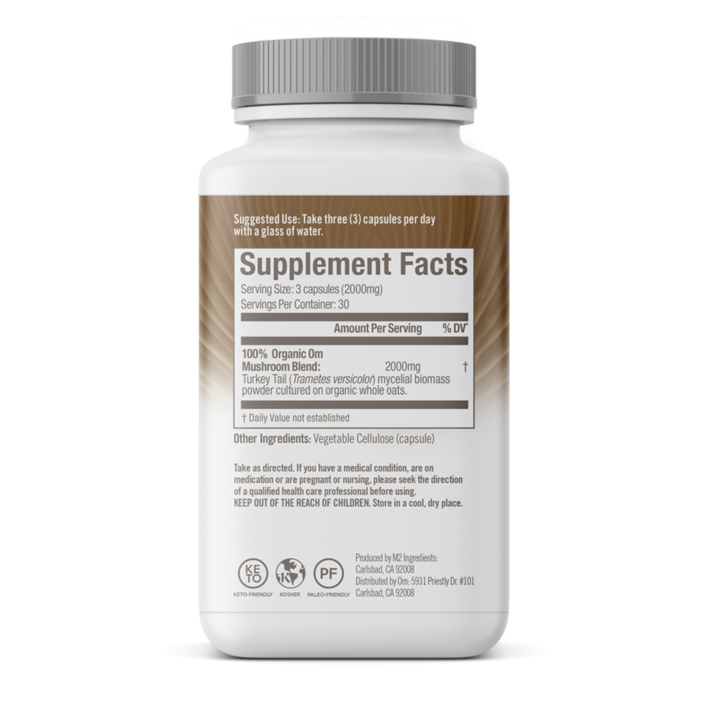 Product image for Turkey Tail Mushroom Superfood Capsules.