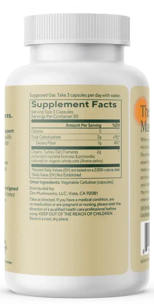 Product image for Turkey Tail Mushroom Superfood Capsules.