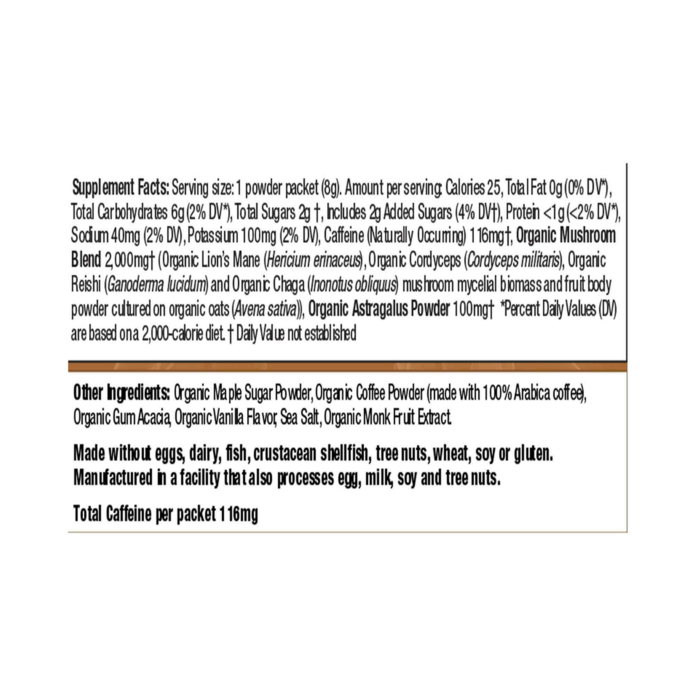 Product image for Mushroom Powered Coffee Latte.