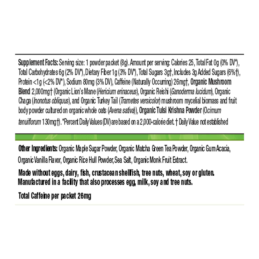 Product image for Mushroom Powered Matcha Latte.