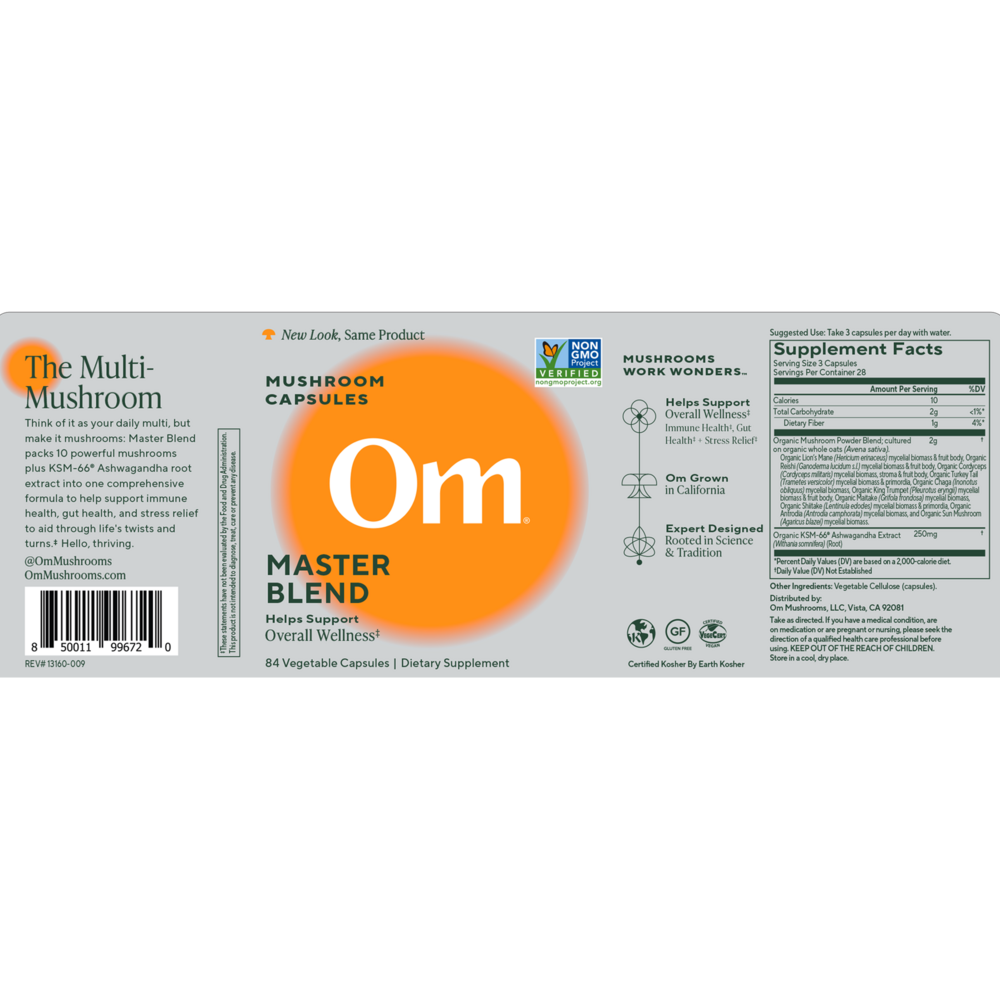 Product image for Mushroom Master Blend Capsule.