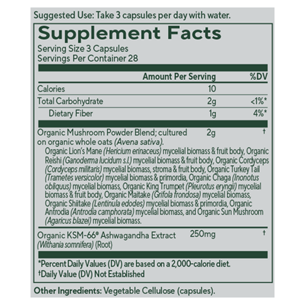 Product image for Mushroom Master Blend Capsule.