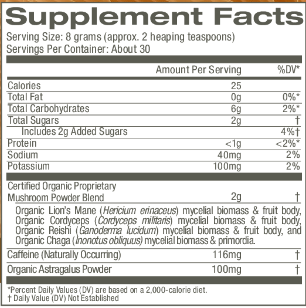 Product image for Mushroom Coffee Latte Blend.