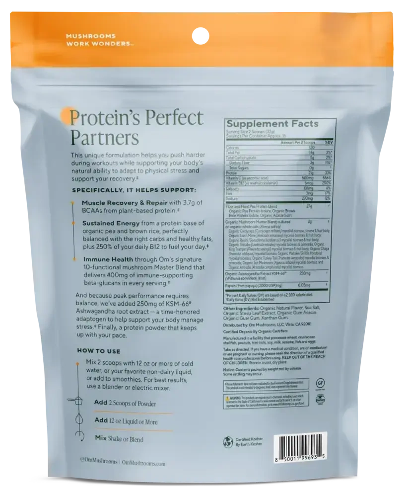 Product image for Mushroom Master Blend Vanilla Protein.