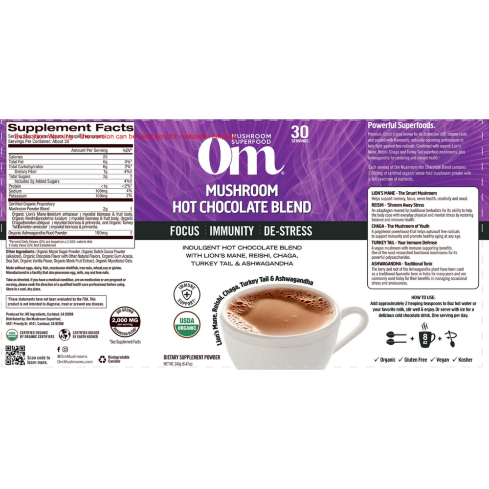 Product image for Mushroom Hot Chocolate Blend.