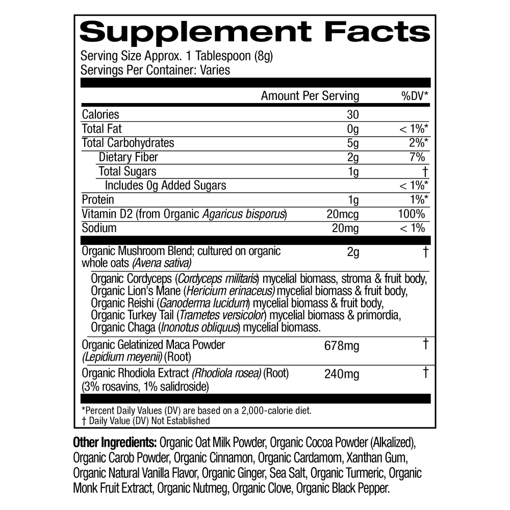 Product image for Mushroom Morning Energy Blend Powder.