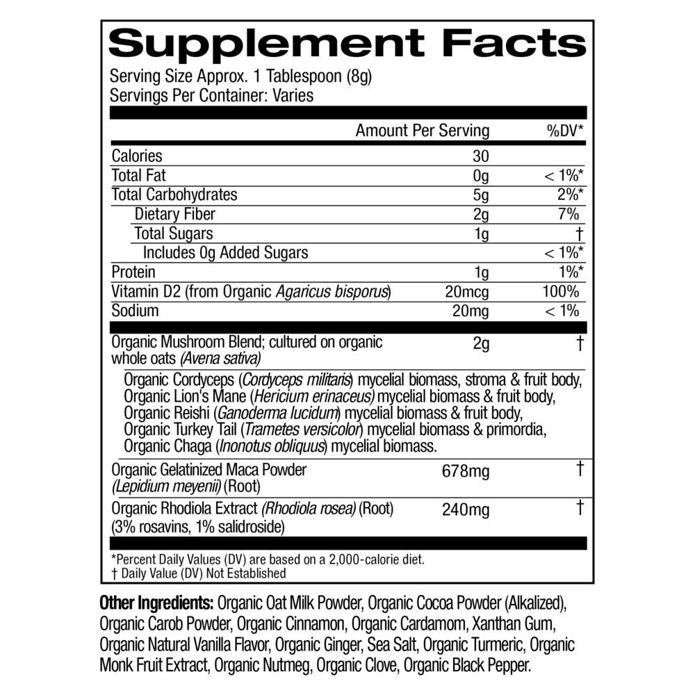 Product image for Mushroom Morning Energy Blend Powder.