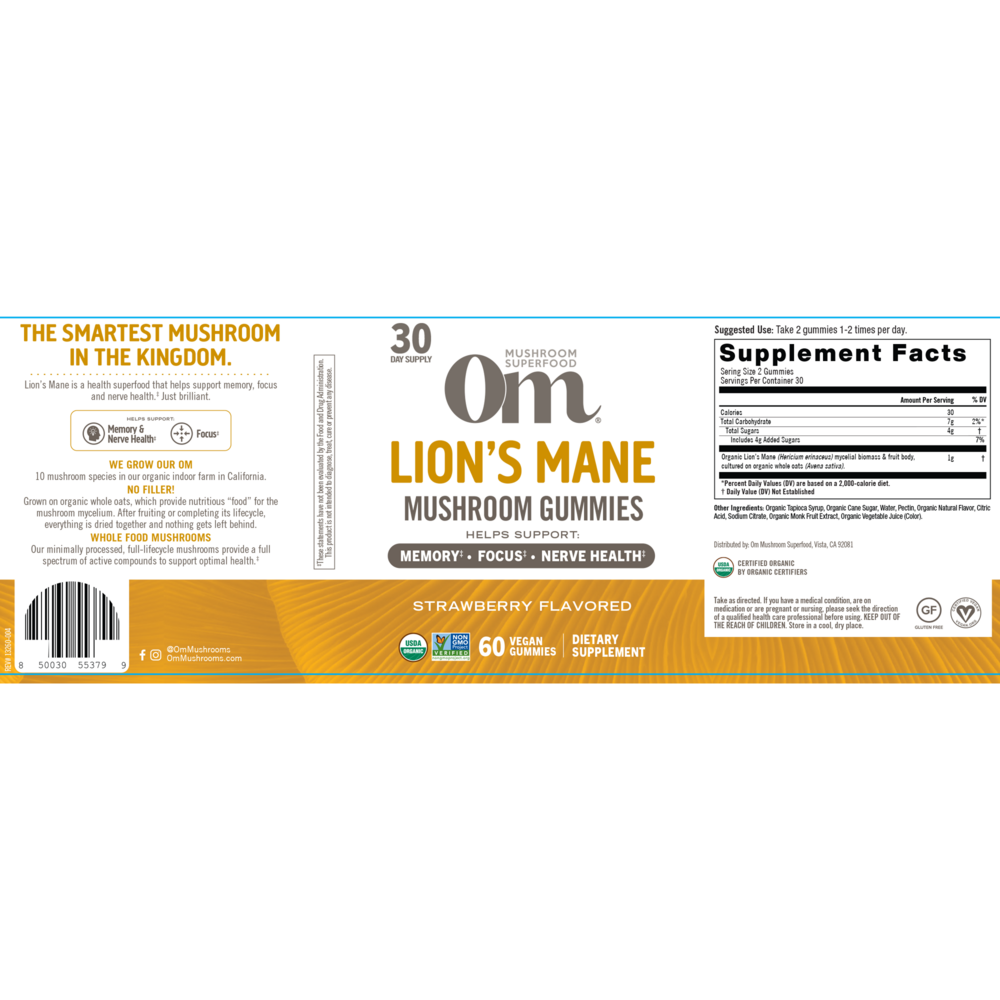 Product image for Lion's Mane Mushroom Gummies.