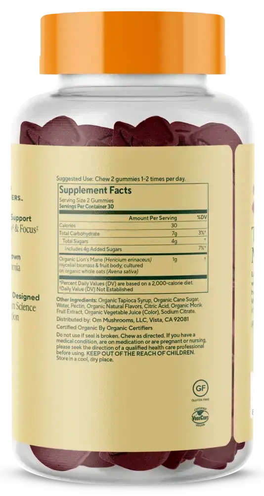 Product image for Lion's Mane Mushroom Gummies.
