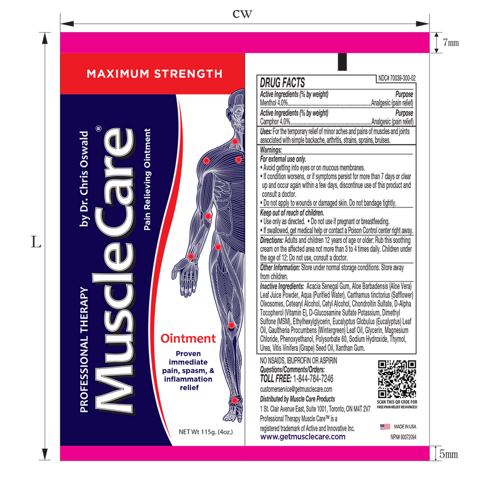 Product image for MuscleCare Pain Relieving Ointment.