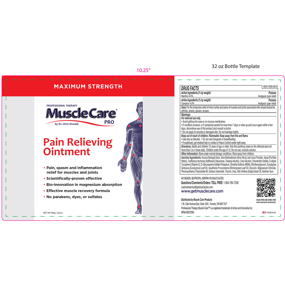 Product image for MuscleCare Pain Relieving Ointment.