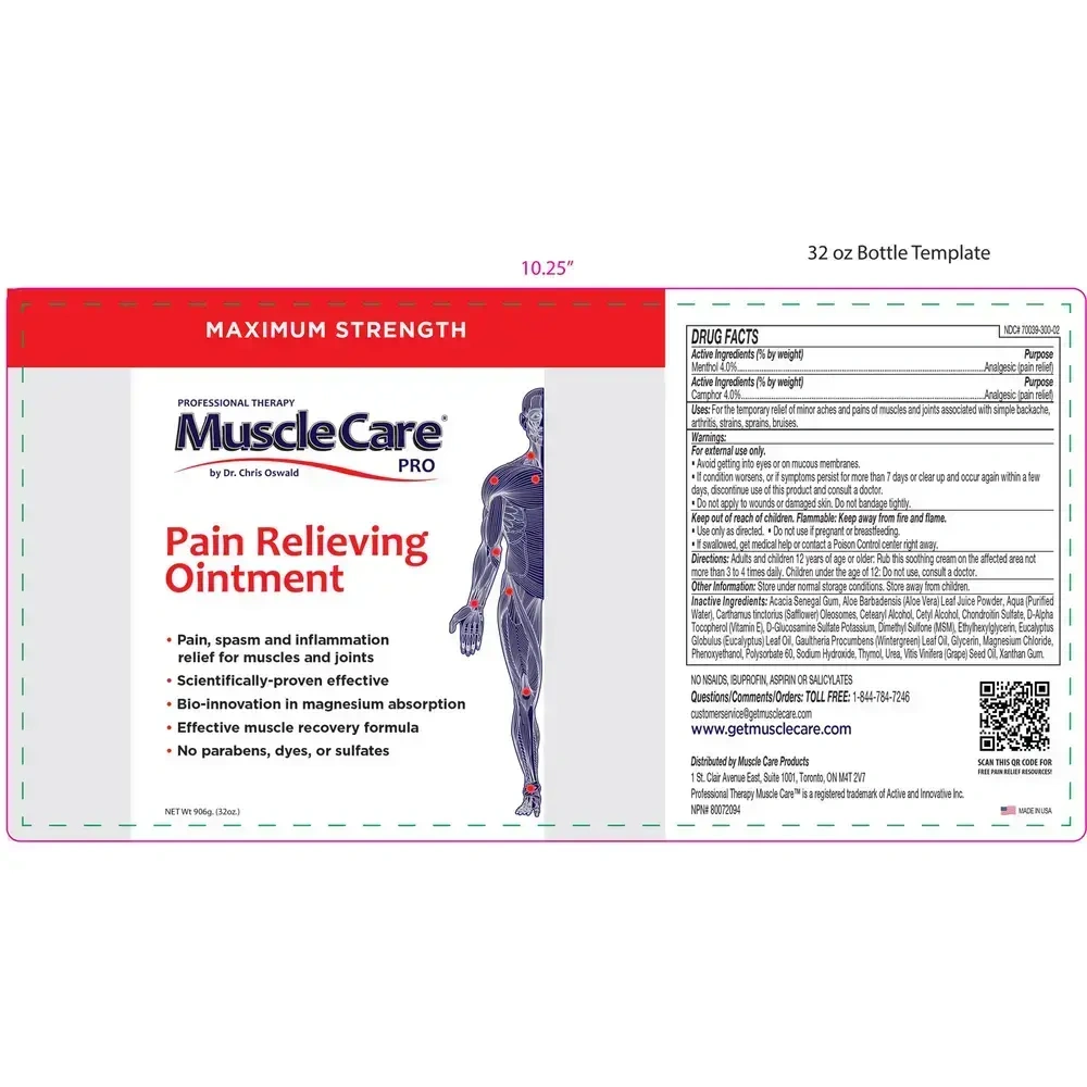 Product image for MuscleCare Pain Relieving Ointment.